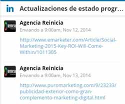 Hootsuite - actualizaciones programadas