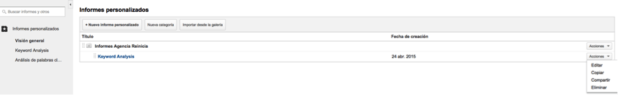 share customized report