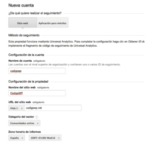 configuracion google analytics