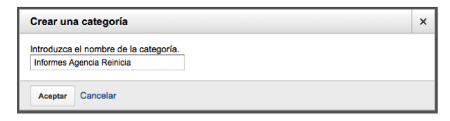 create a category - custom report