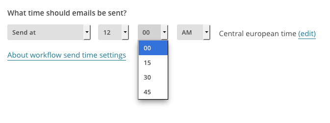 Edit Schedule Mailchimp