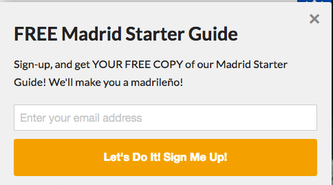 Reclamos Mad4Madrid Newsletter