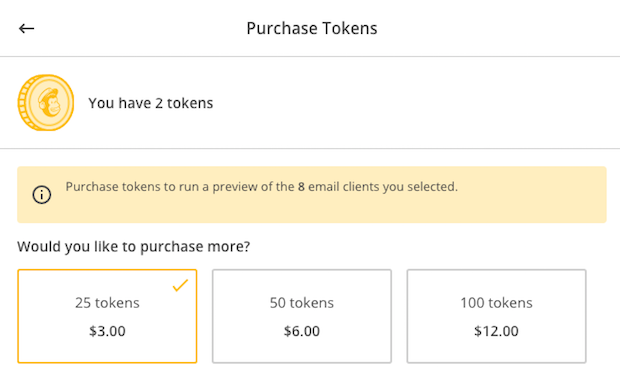 inbox preview token