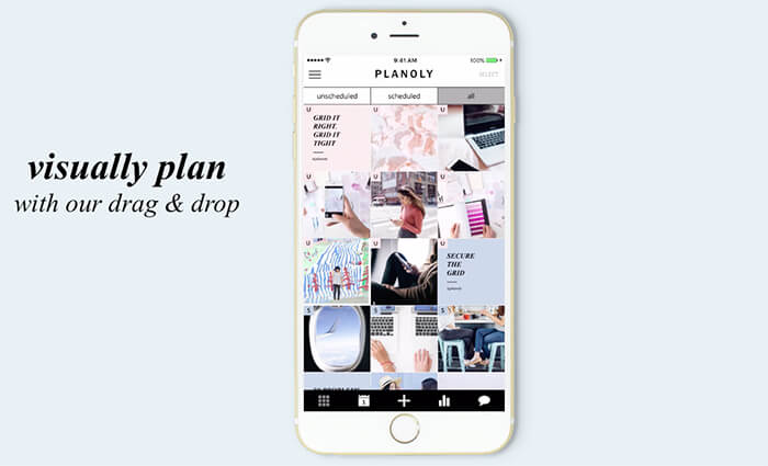 Planoly -programar publicaciones en Instagram