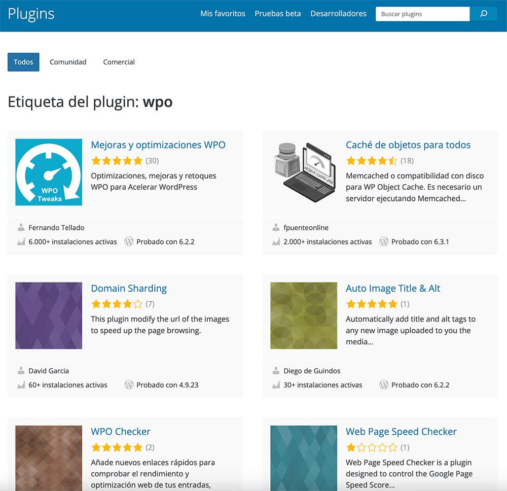 Plugin WPO para WordPress